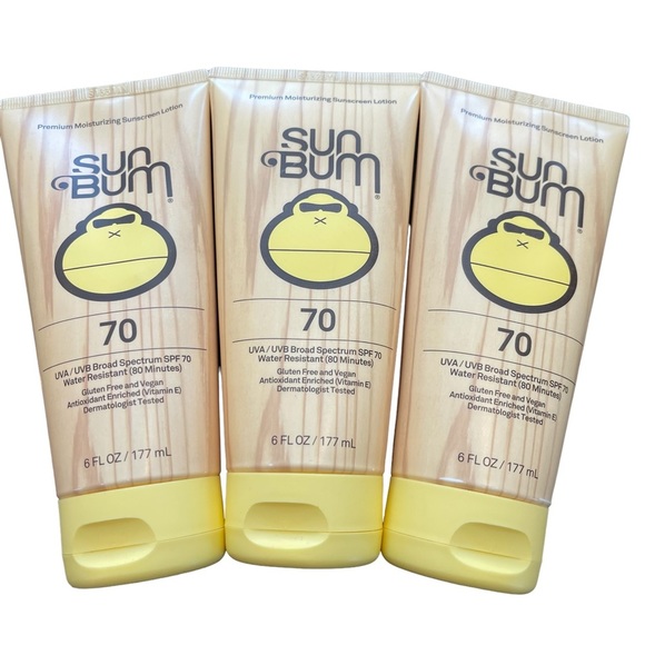 Sunbum Other - NEW Unopened SUNBUM 6oz/177ml SPF 70 original sunscreen lotion vegan, lot of 3.